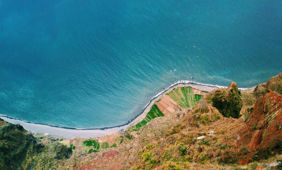 Free Image of Aerial View of a Large Body of Water 