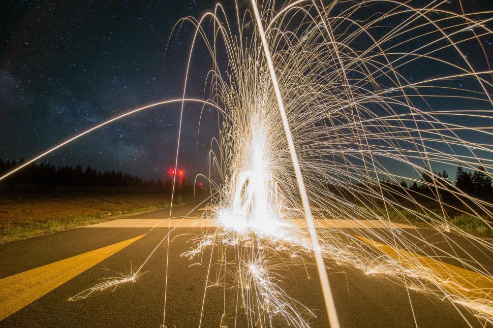 Free Image of Long Exposure Photo of a Street With Light Streaks 