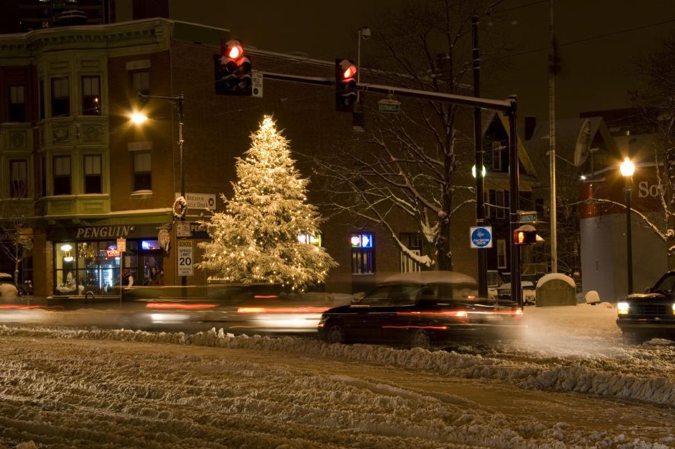 Free Image of Streetcorner in Snow 