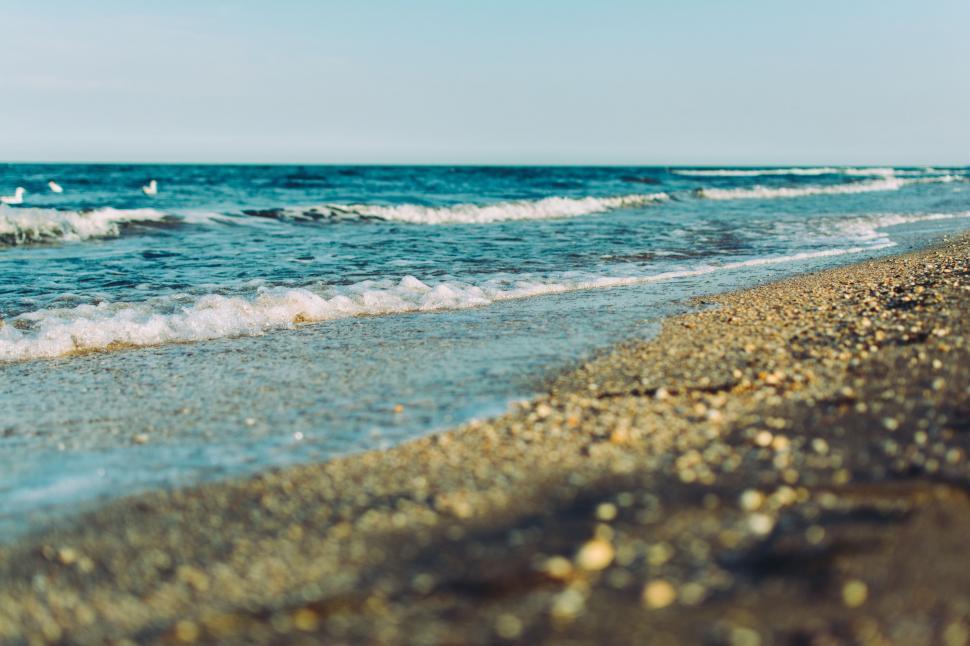 Free Image of Sandy Beach With Waves 
