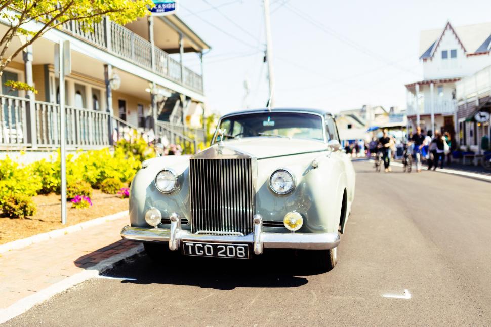 Free Image of Old Car Parked on Side of Road 