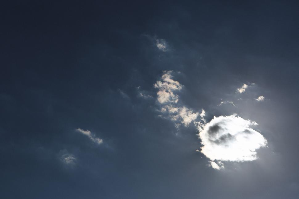 Free Image of Sun Shining Through Clouds in the Sky 