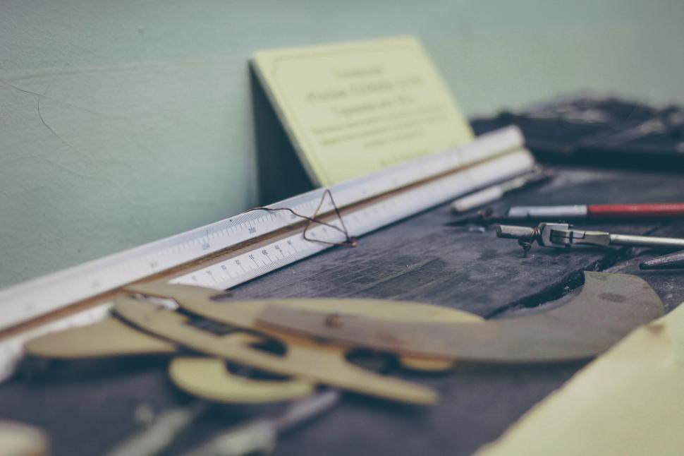Free Image of Various Tools Arranged on Table 