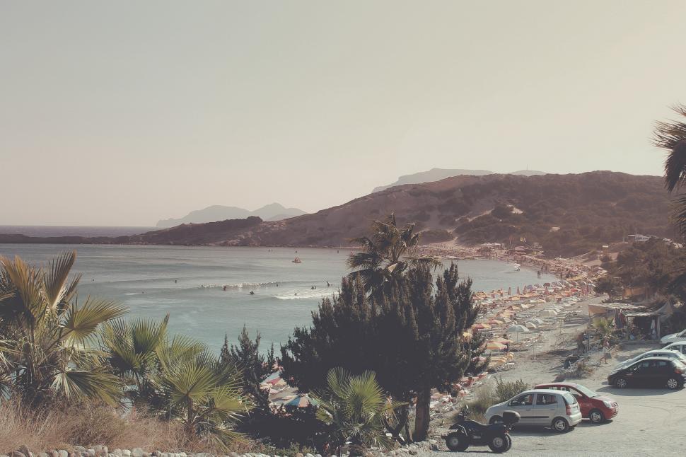 Free Image of Cars Parked Along Side of Road 
