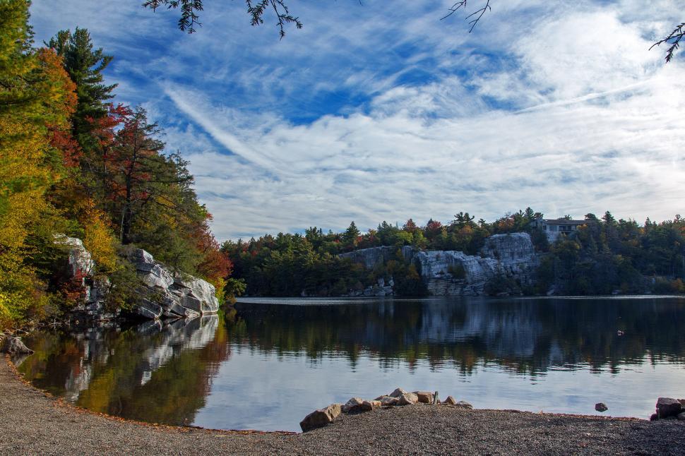 Free Stock Photo of Lake Minnewaska View From Beach Download Free