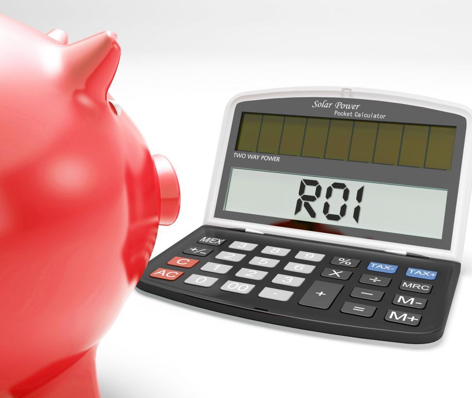 Free Image of ROI Calculator Shows Investment Return Or Profitability 