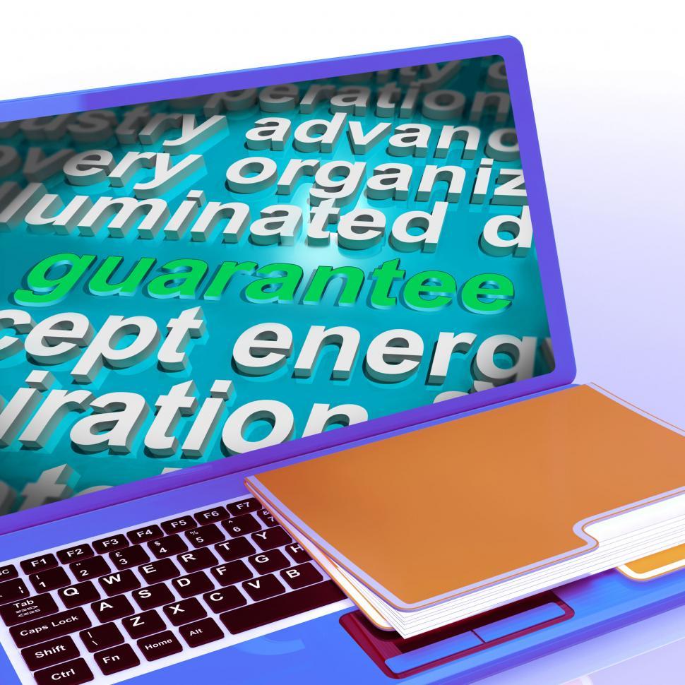 Free Image of Guarantee Word Cloud Laptop Means Secure Guaranteed Or Assured 
