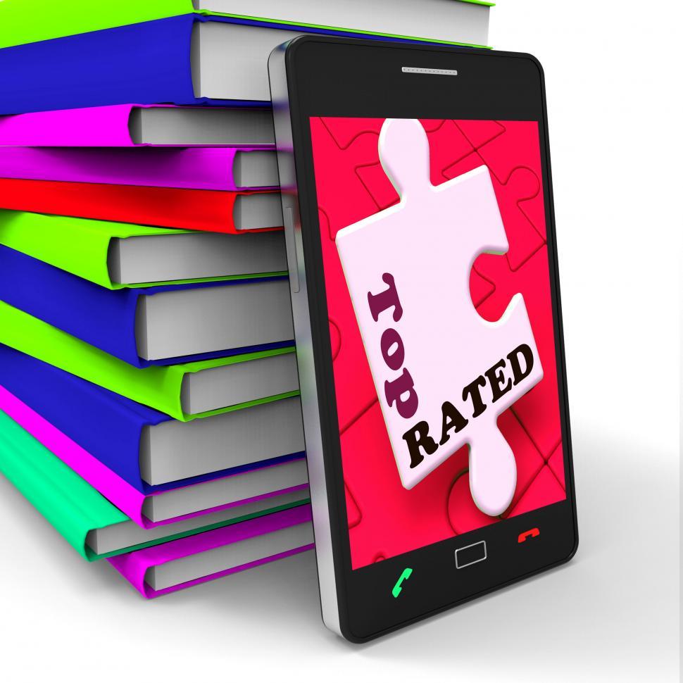 Free Image of Top Rated Smartphone Shows Internet Number One Or Best Seller 