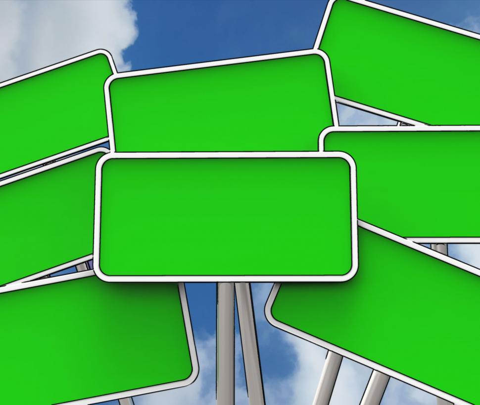 Free Image of Blank Sign Shows Copy space For Message 