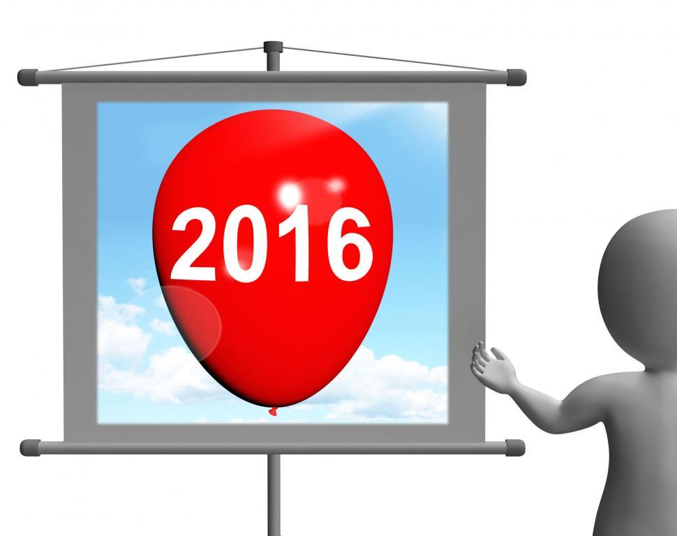 Free Image of Two Thousand Sixteen on Sign Shows Year 2016 