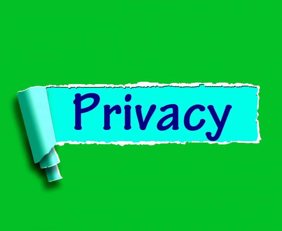 Free Stock Photo of Privacy Word Shows Protection Of Confidential