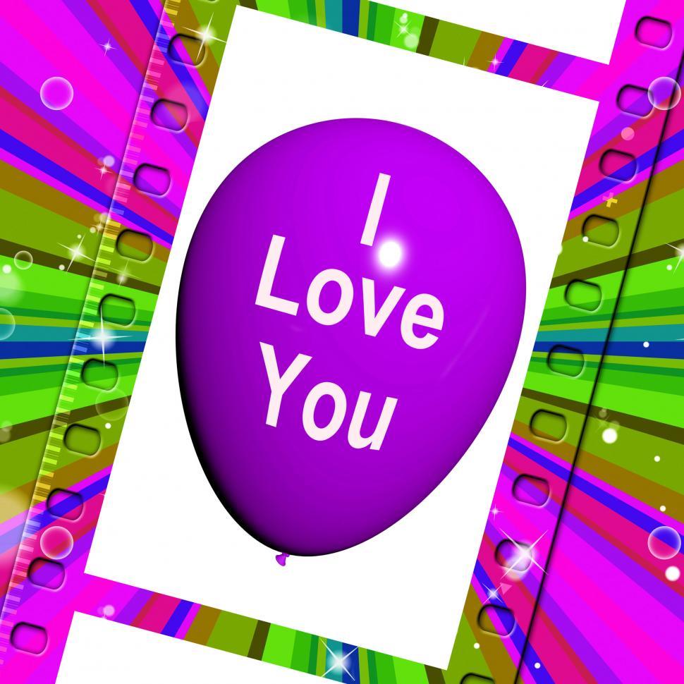 Free Image of I Love You Balloon Represents Love and Couples 