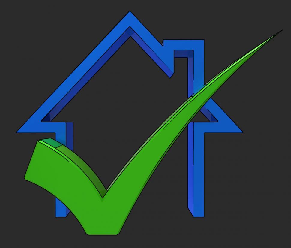 Free Image of Home With Check Shows House  For Sale And Loan Approved 