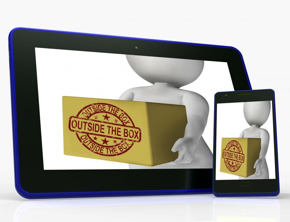 Free Image of Outside The Box Character Shows Thinking Creatively And Original 