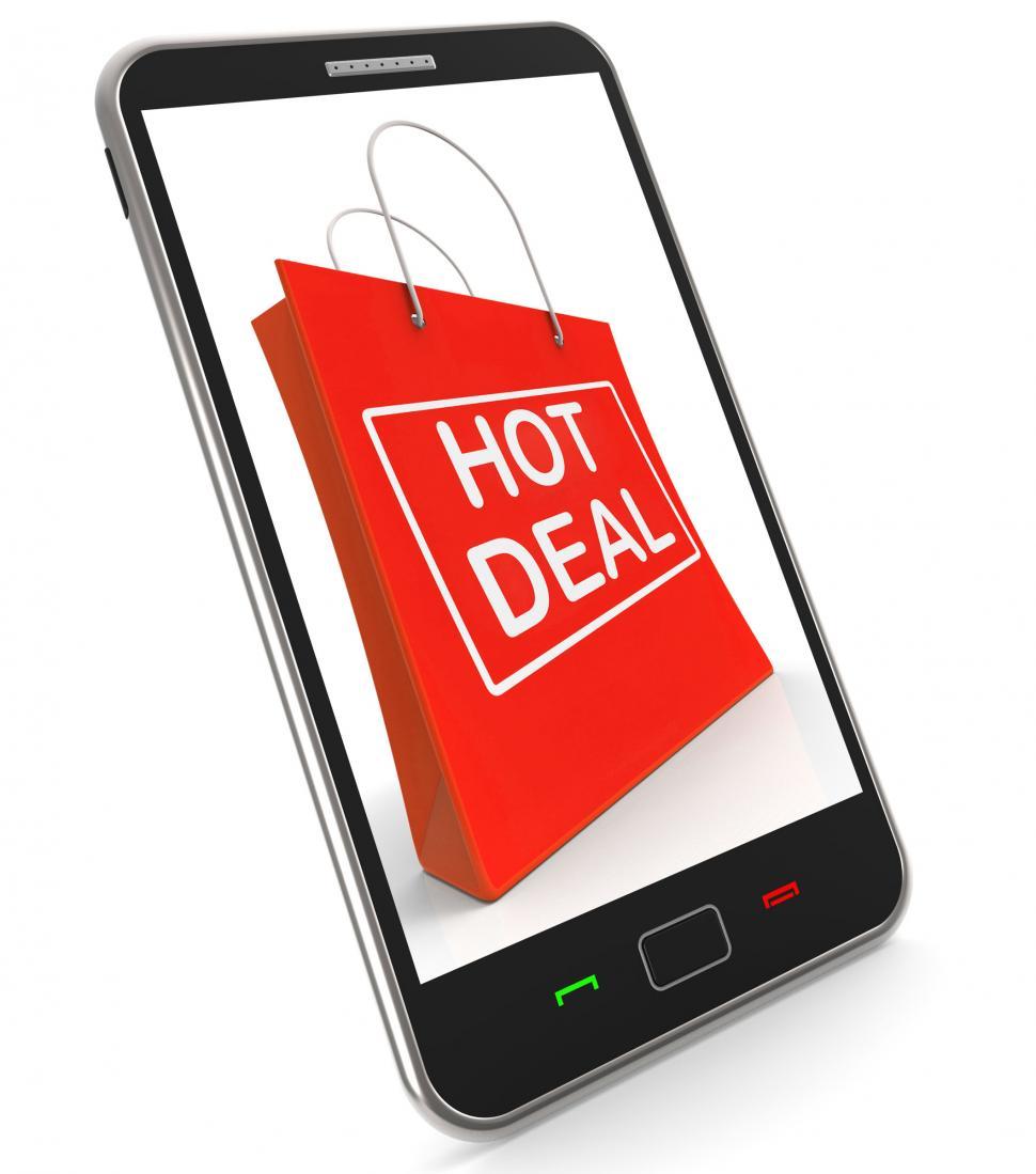 Free Image of Hot Deal On Shopping Bags Shows Bargains Sale And Save 