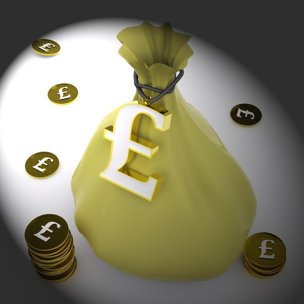 Free Stock Photo of Pound Bag Means British Wealth And Money Download