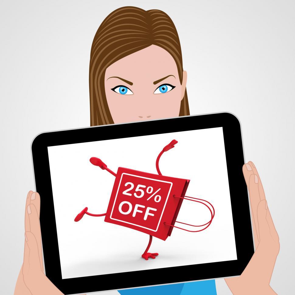 Free Image of Handstand Shopping Bag Displays Sale Discount Twenty Five Percen 