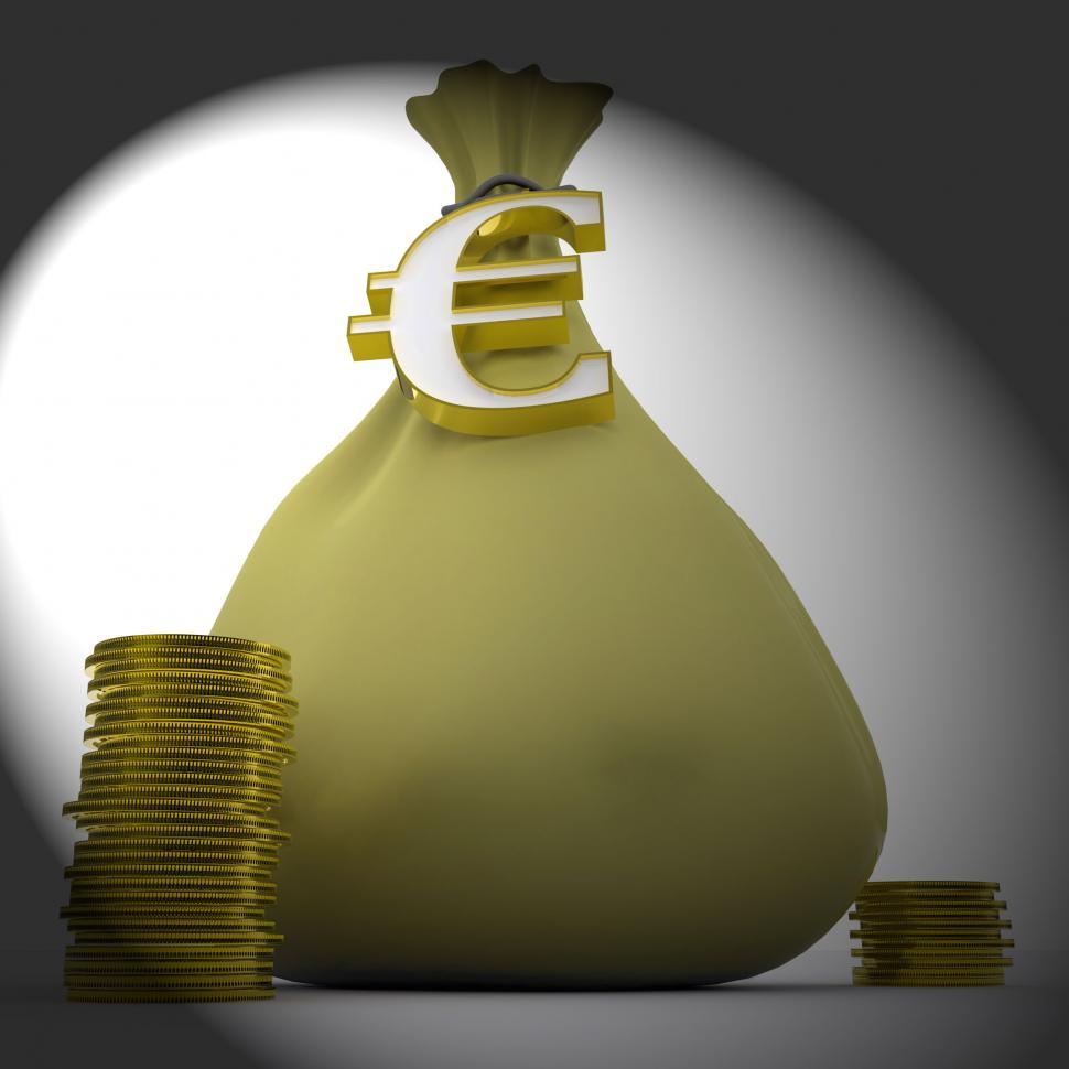 Free Image of Euro Bag Displays Europe Currency And Wealth 