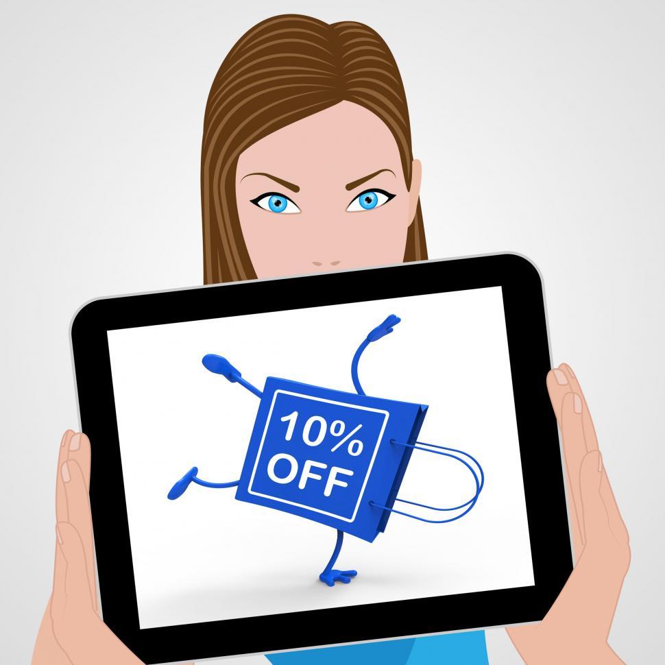 Free Image of Handstand Shopping Bag Displays Sale Discount Ten Percent Off 10 
