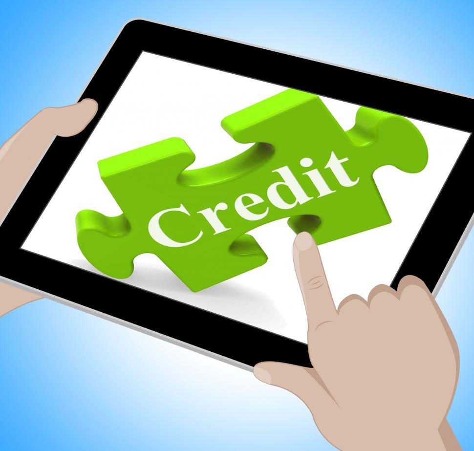 Free Image of Credit Tablet Shows Borrowing Cash Or Money 
