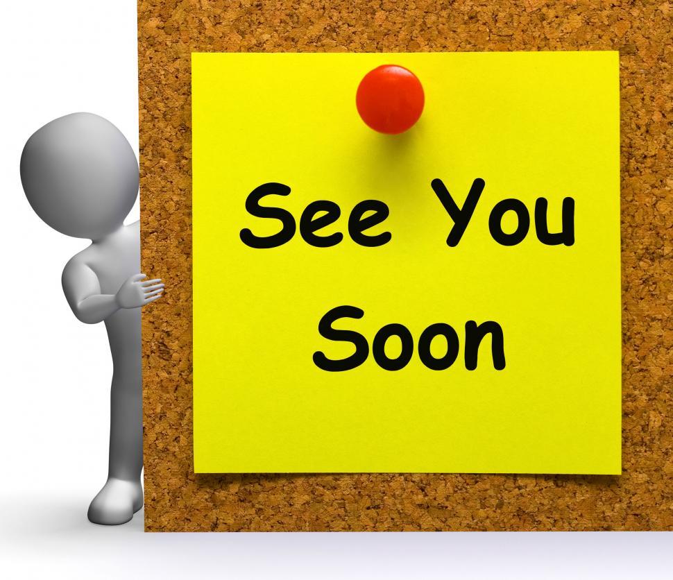 Free Image of See You Soon Means Goodbye And Farewell 