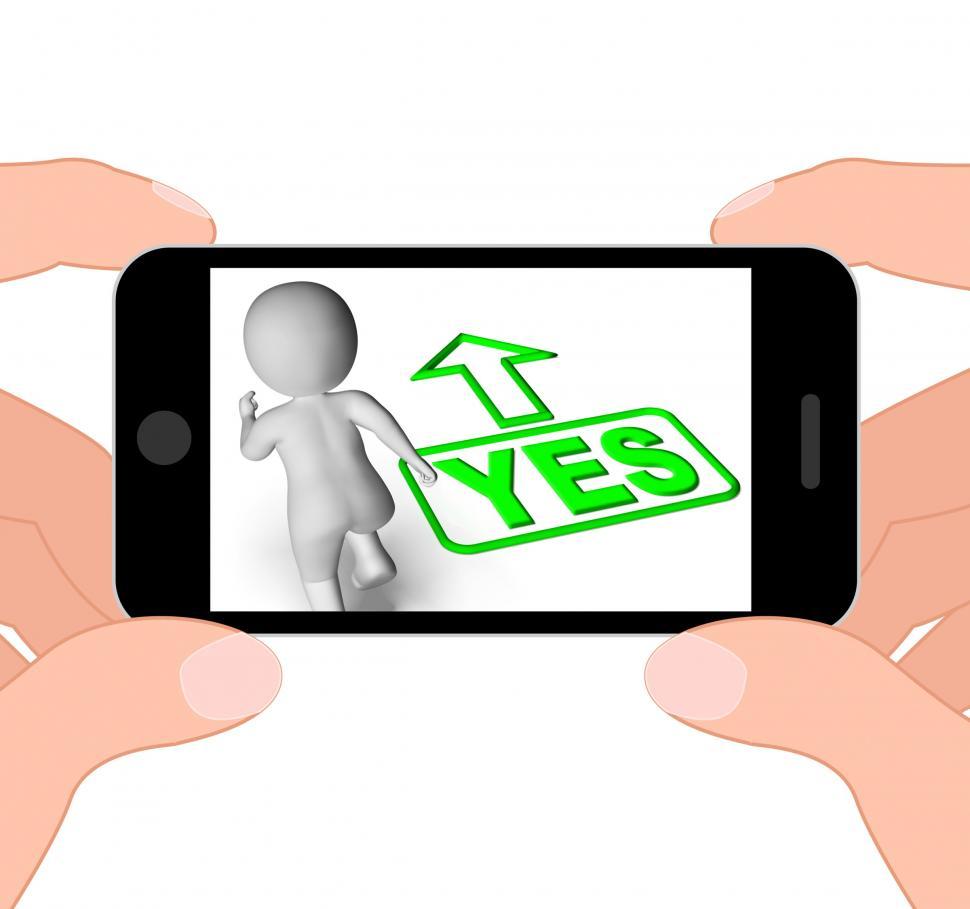 Free Image of Yes And 3D Character Displays Affirm Agree Ok 