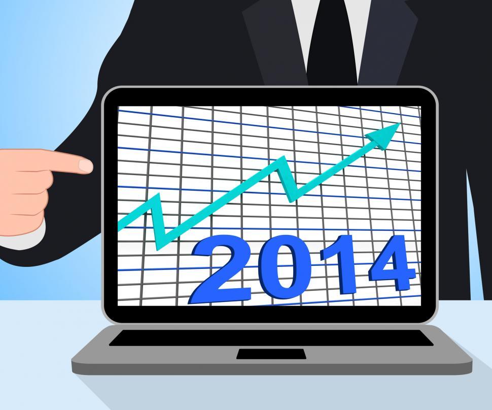 Free Image of Twenty Fourteen Graph Chart Displays Increase In 2014 