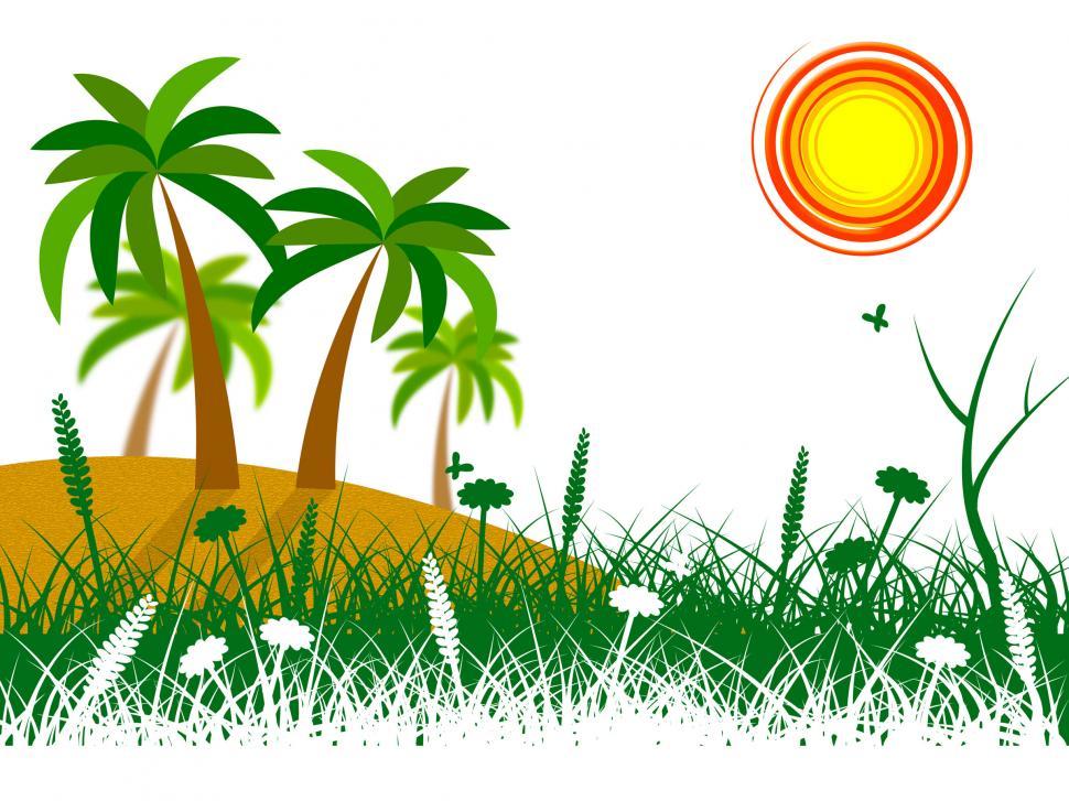 Free Image of Tropical Island Means Palm Tree And Beach 