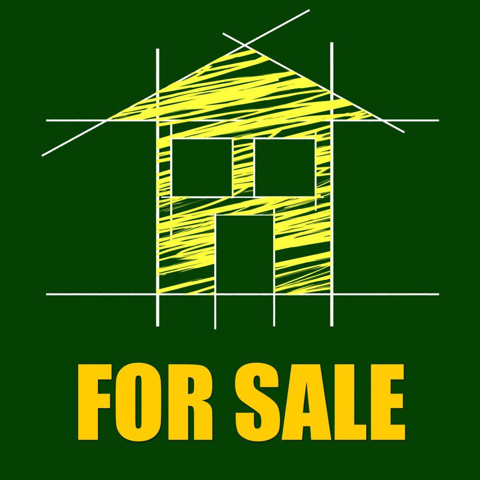 For Sale Shows Real Estate Agent And Architectural
