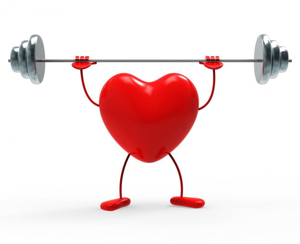 Free Image of Weights Fitness Indicates Heart Shapes And Exercise 