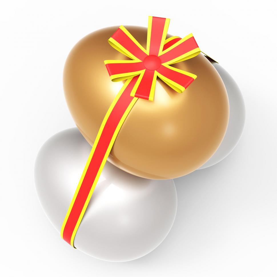 Free Image of Easter Egg Shows Golden Wealth And Prosper 