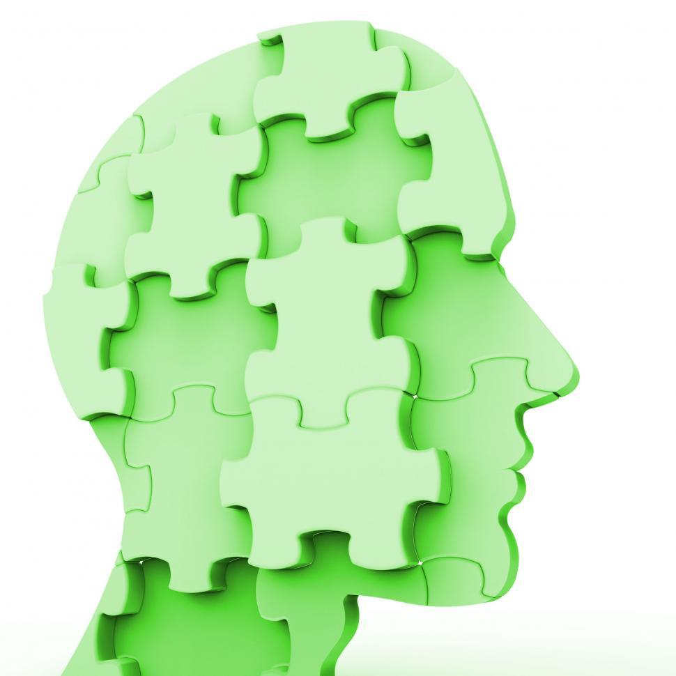 Free Stock Photo of Head Jigsaw Represents Skin Facial And Assemble