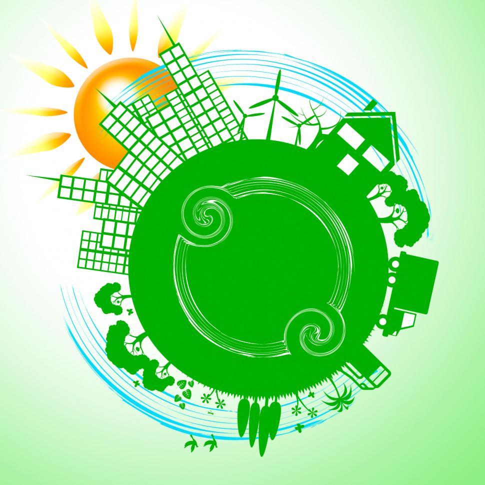 Free Image of World City Shows Earth Day And Conservation 