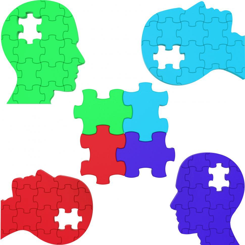 Free Image of Teamwork Heads Means Think About It And Combined 
