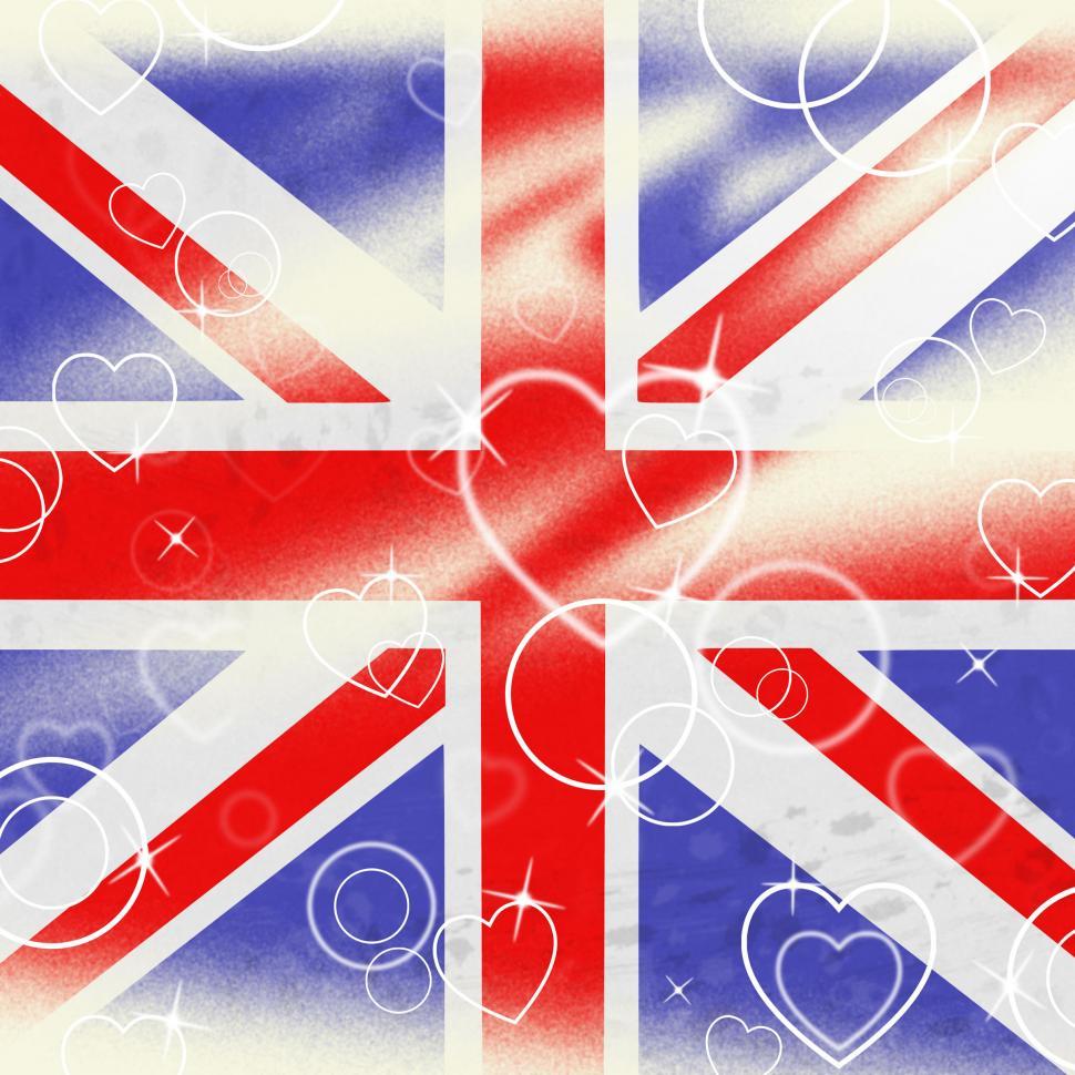Free Stock Photo of Union Jack Means United Kingdom And Britain