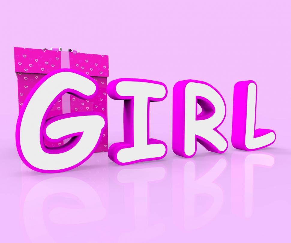 Free Image of Girl Giftbox Shows Young Woman And Celebrate 
