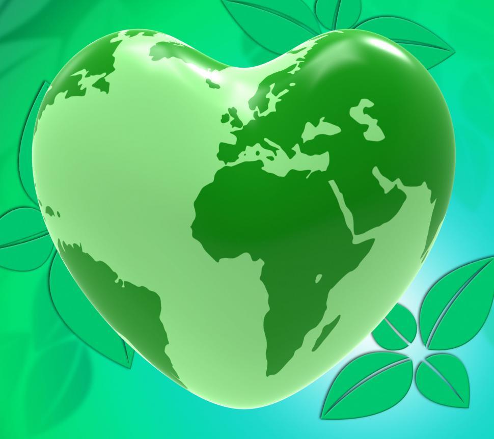 Free Image of Heart World Shows Valentines Day And Globalisation 