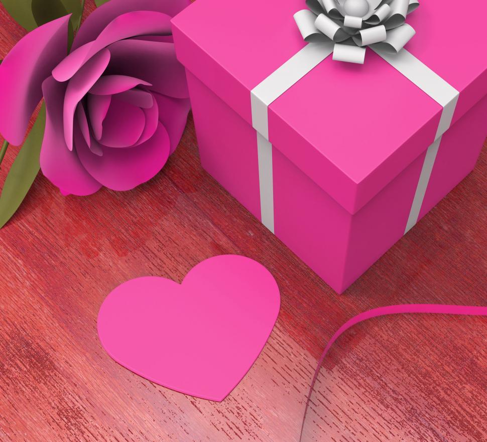 Free Image of Gift Card Indicates Valentines Day And Celebration 
