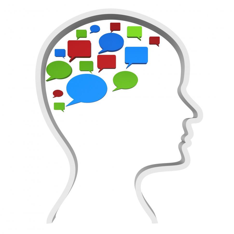 Free Image of Speech Bubble Means Think About It And Bubbles 