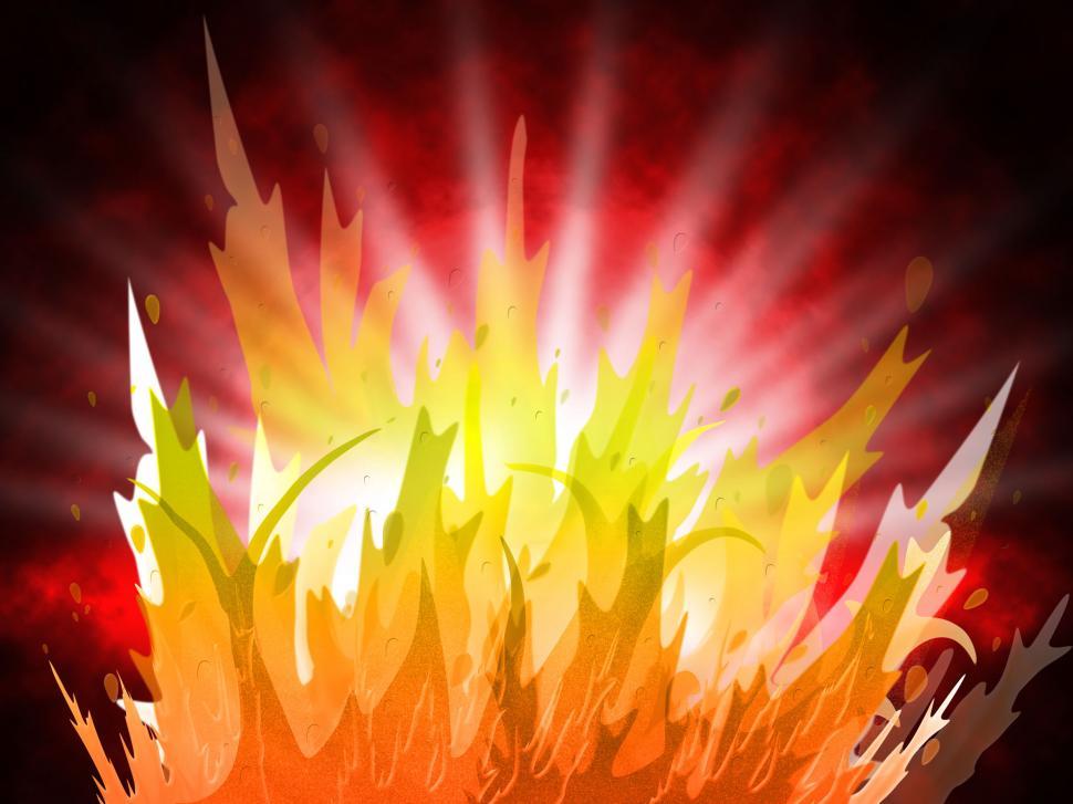 Free Stock Photo of Fire Background Represents Fiery Inferno And Design