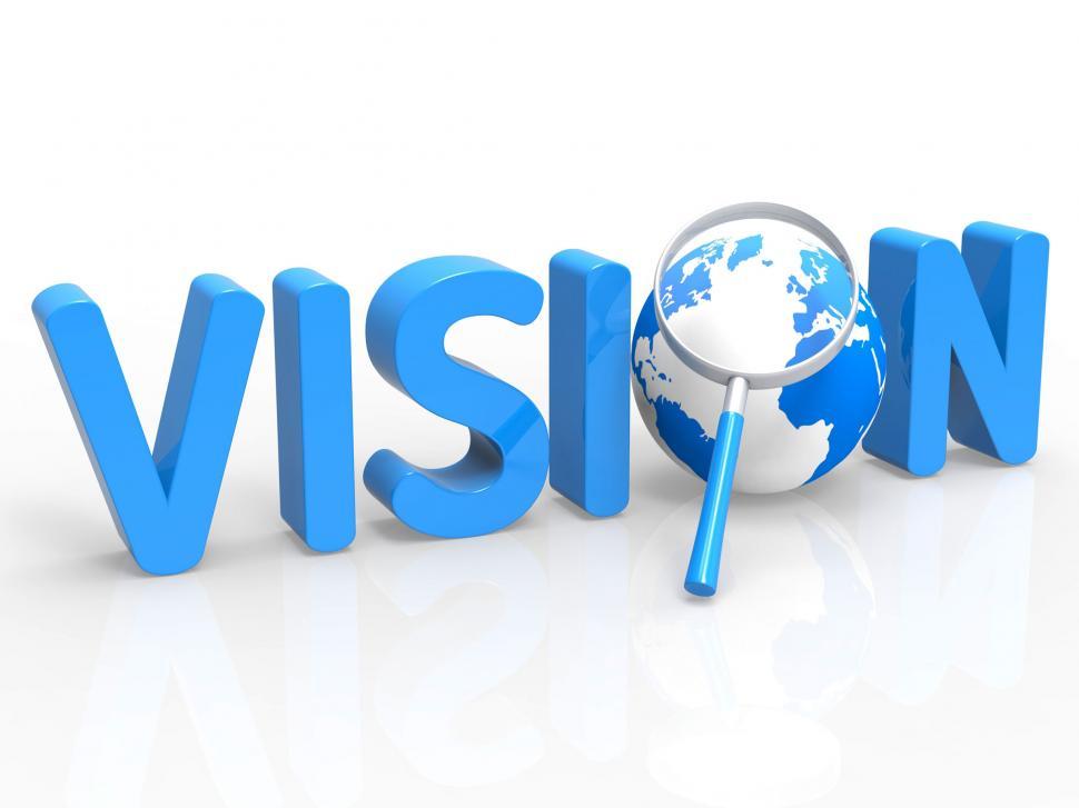 Free Stock Photo of Magnifier Vision Shows Missions Plan And Target ...