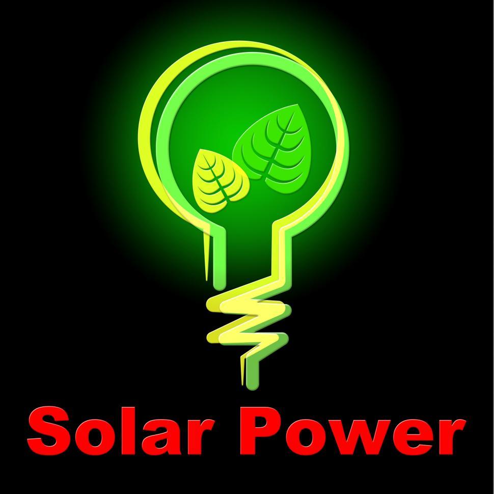 Solar Power Represents Alternative Energy And Countryside