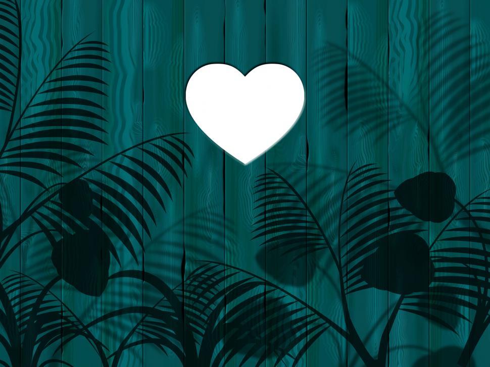 Free Image of Blue Heart Indicates Blank Space And Affection 