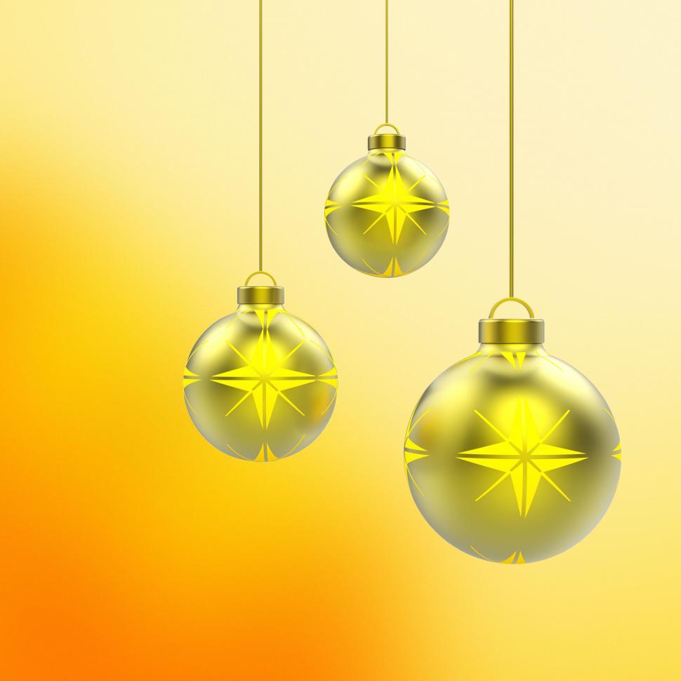 Free Stock Photo of Xmas Balls Shows Merry Christmas And Baubles