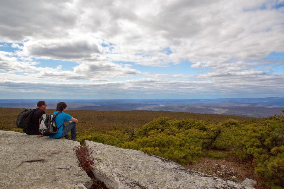 Free Image of Hikers Taking a Break at Sam s Point Preserve 