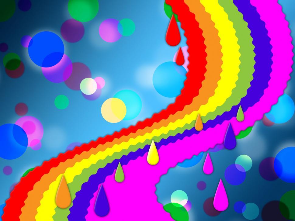 Free Stock Photo of Rainbow Spots Background Means Painted And Dotted