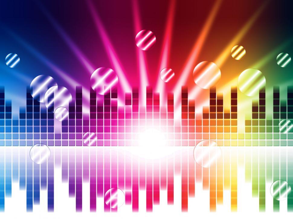 Free Stock Photo of Bright Colors Background Shows Sound Light Waves ...