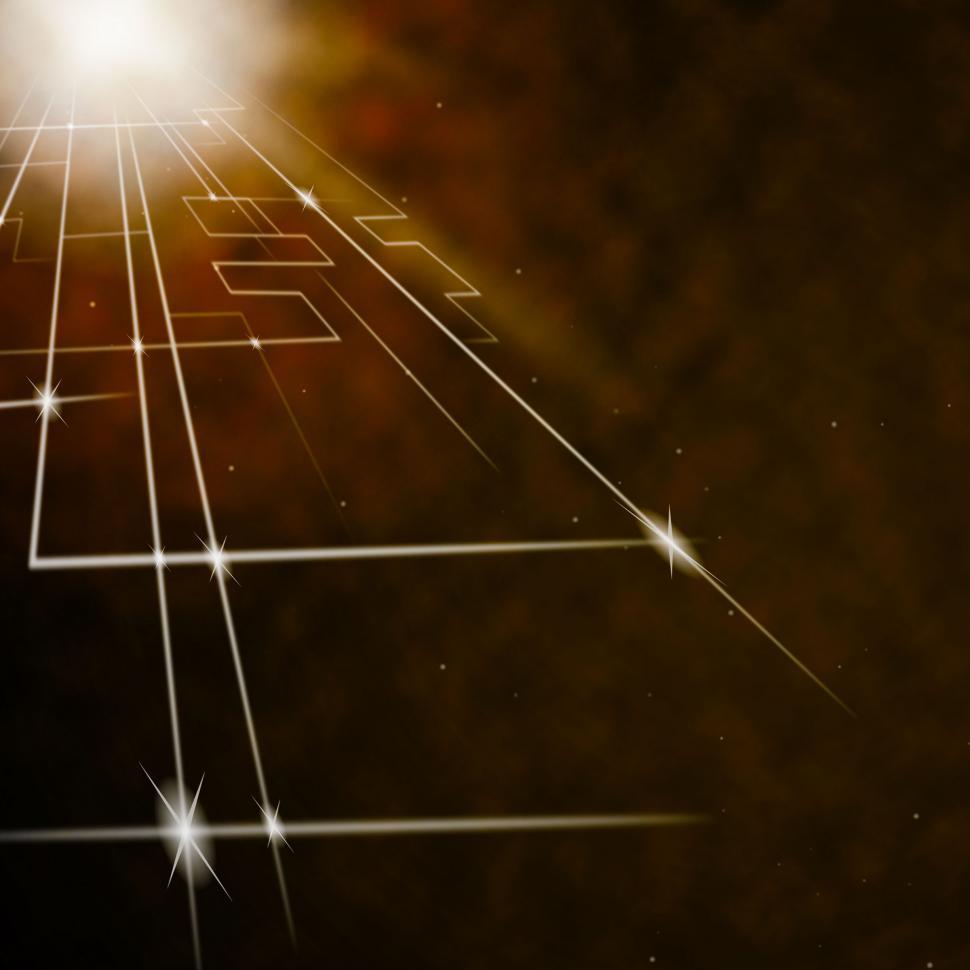 Free Image of Laser Circuit Background Shows Shining Lines Or Concept  