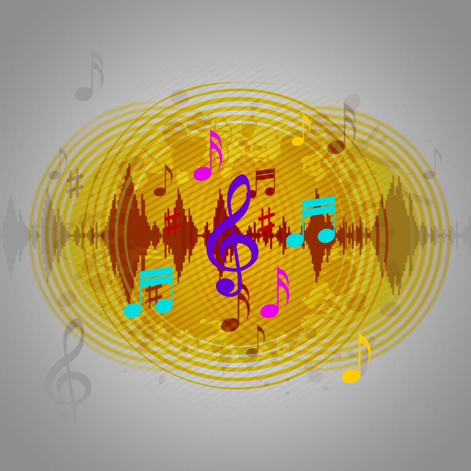 Free Stock Photo of Yellow Music Background Means Discs Playing Or Tune |  Download Free Images and Free Illustrations