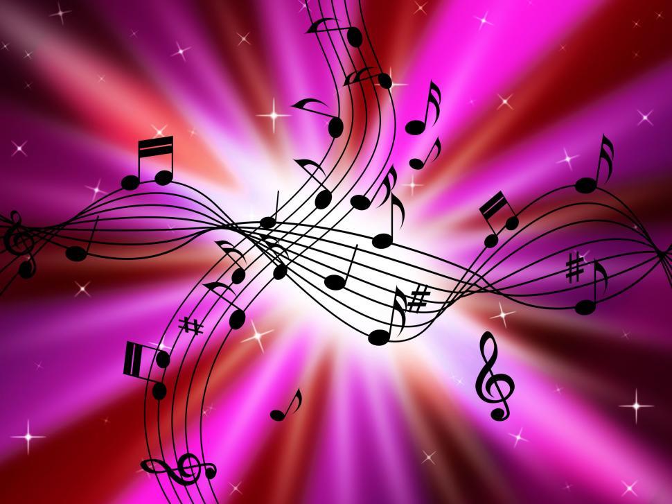 Free Stock Photo of Pink Music Background Shows Musical Instruments And Brightness Online ...